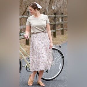 Inherit Harlow Floral Tiered Midi Skirt